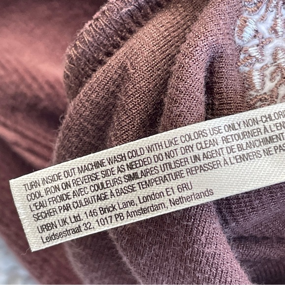 Free people movement hoodie womens Small brown cropped Y2K streetwear goth comfy - Picture 8 of 14